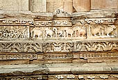 Khajuraho - detail of the basement moulding of Visvanatha temple 